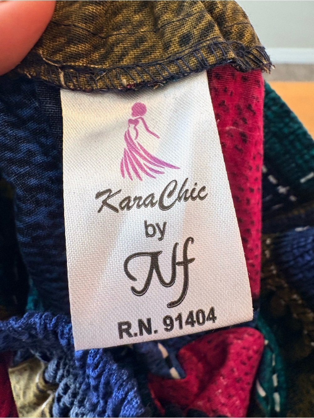 Kara Chic by NF Patchwork Elastic-Waist Harem Joggers one size fits most - Picture 2 of 7